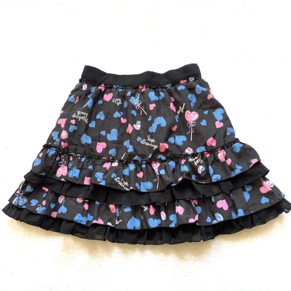 Mezzo Piano Skirt candy heart 130 lace kawaii gal Jfashion jirai kei anime